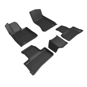 Mercedes-Benz GLC Floor Mat Set - Front + Rear - 3D MAXpider - Kagu - Black - `23-`24 Mercedes-Benz GLC Floor Mat Set - Front + Rear - 3D MAXpider - Kagu - Black - `23-`24